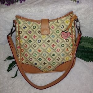 Dooney & Bourke Multicolor Shoulder Bag with Tan Accents